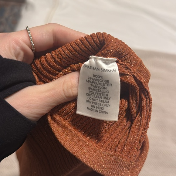 Jonathan Simkhai Eva Crossover run Knit Top - Picture 6 of 6